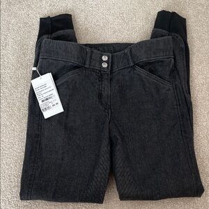 NWT Size 26 (Run Small!) Dover Full Seat Black Denim Breeches